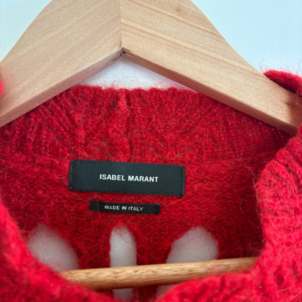 Isabel Marant Red Pie Hole Knit Sweater - Picture 3 of 5